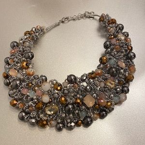 Gemstone collar necklace